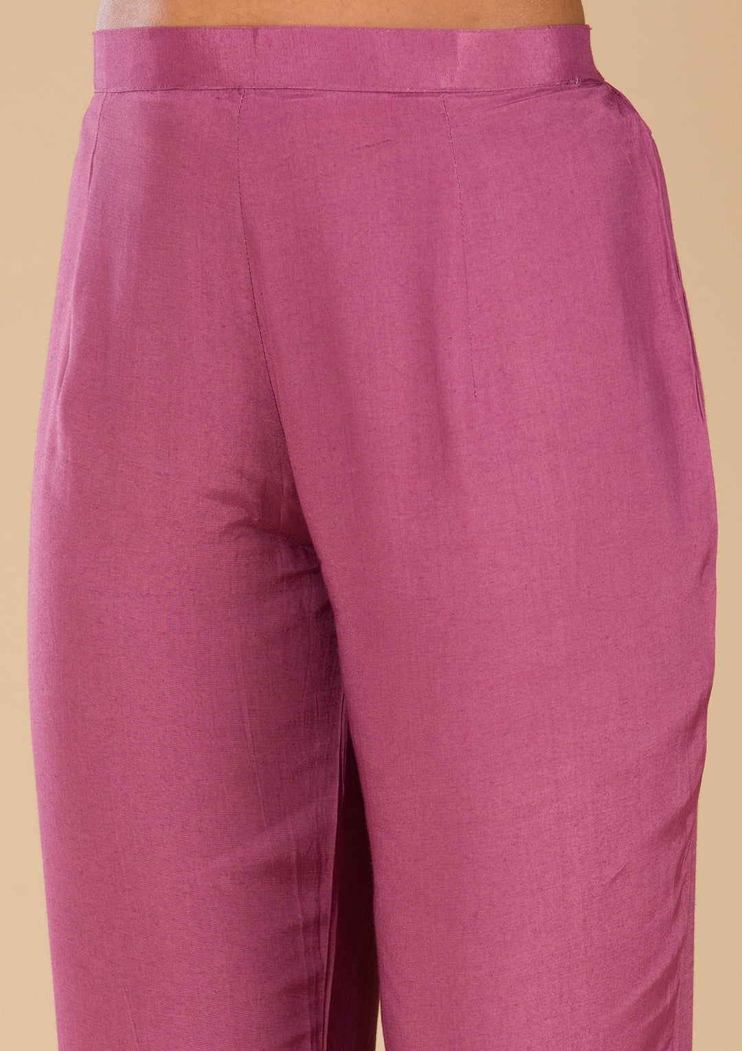 Onion Pink Cutdana Tissue Readymade Salwar Suit-Koskii