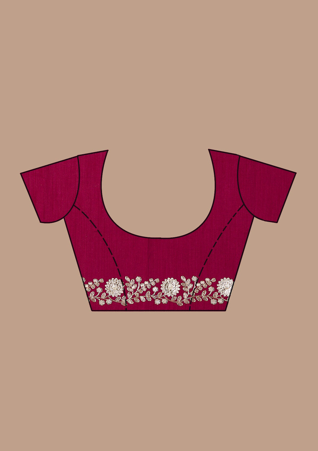 Onion Pink Gotapatti Tissue Saree-Koskii