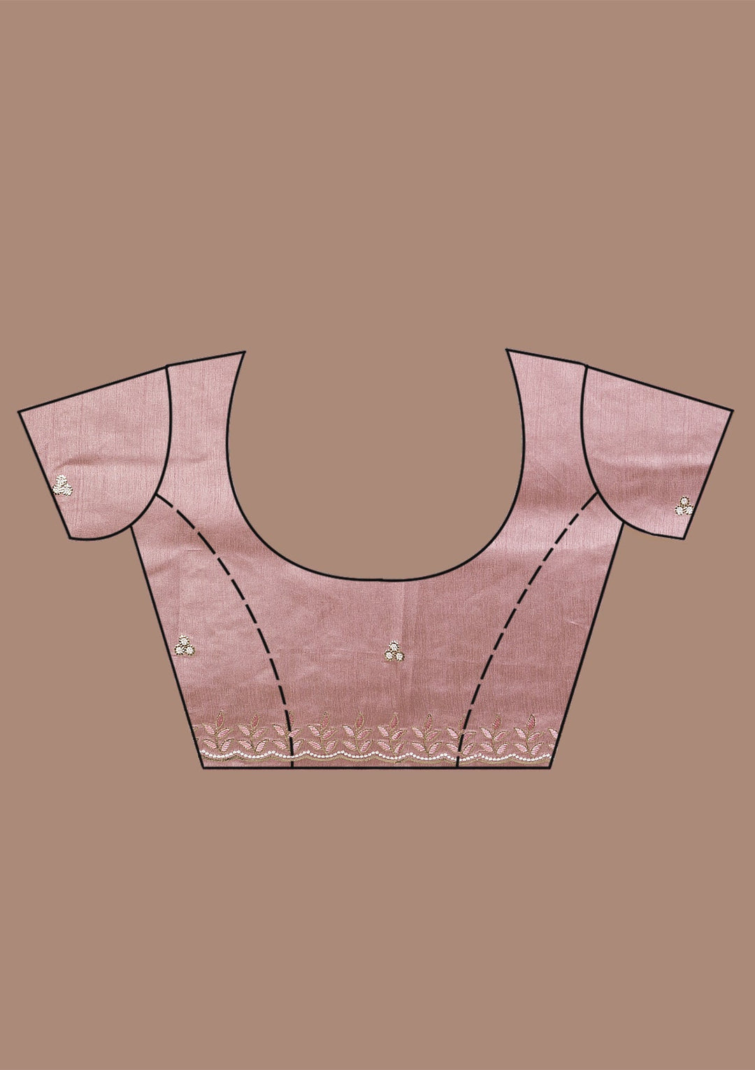 Onion Pink Printed Semi Crepe Saree-Koskii