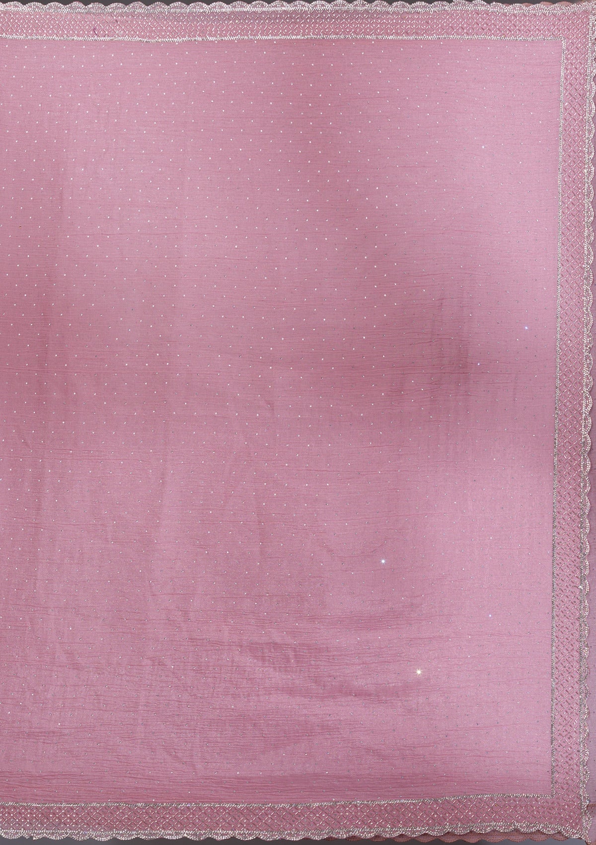 Onion Pink Stonework Tissue Saree-Koskii