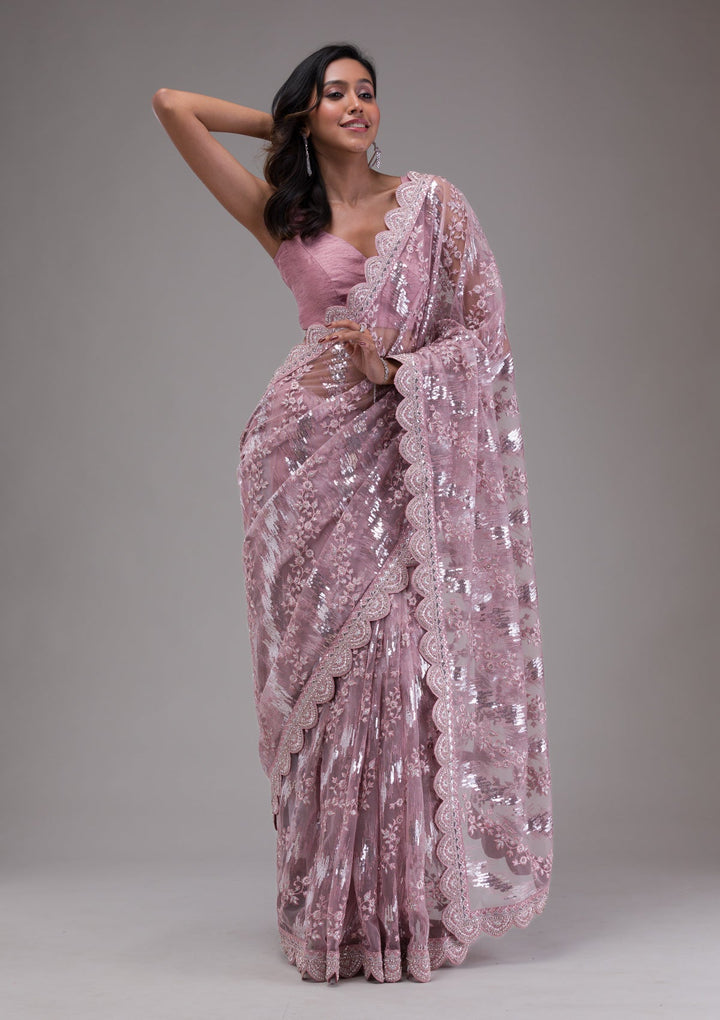 Lemon Yellow Zariwork Banarasi Silk Saree-Koskii