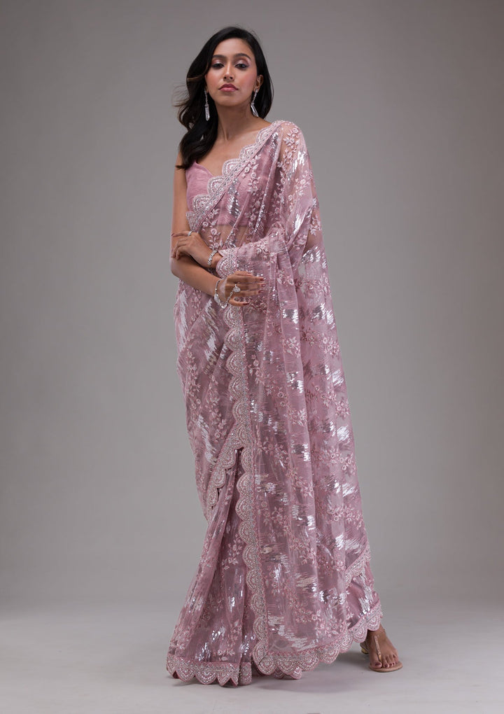 Lemon Yellow Zariwork Banarasi Silk Saree-Koskii