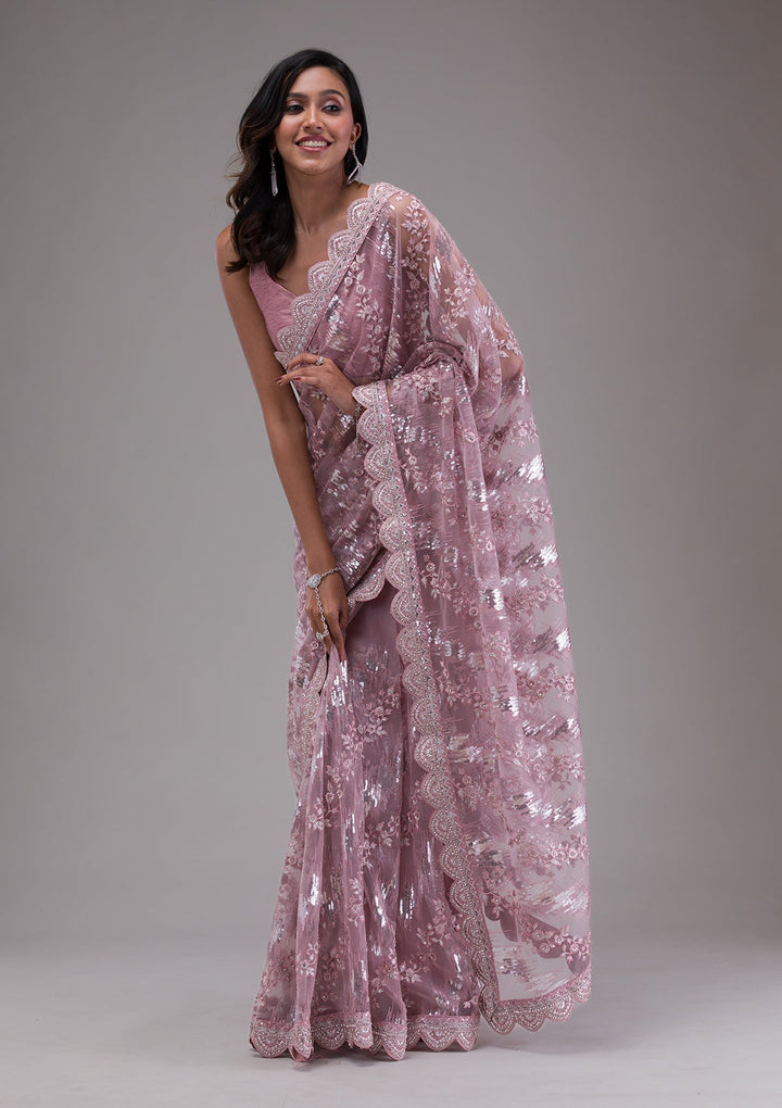 Lemon Yellow Zariwork Banarasi Silk Saree-Koskii