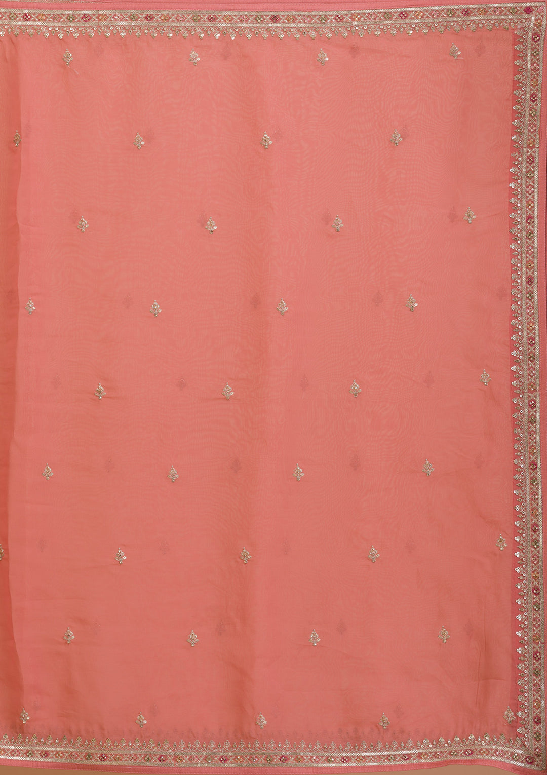 Onion Pink Zariwork Art Silk Readymade Salwar Kameez-Koskii