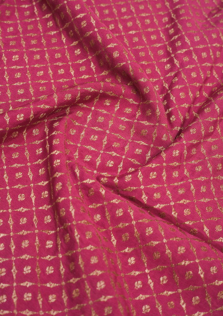 Onion Pink Zariwork Pure Silk Saree