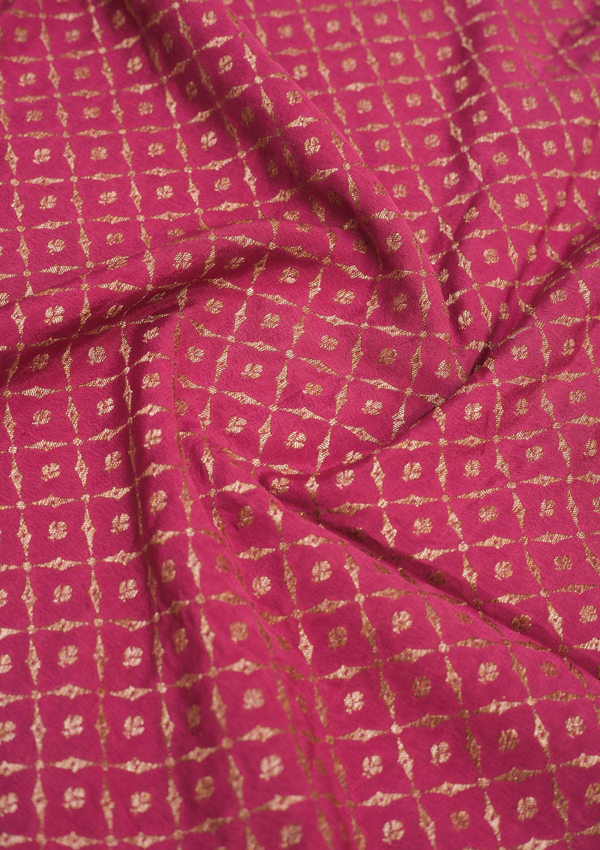 Onion Pink Zariwork Art Silk Saree