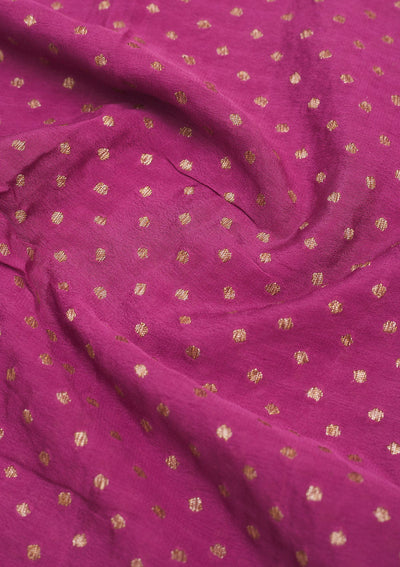 Onion Pink Zariwork Art Silk Saree