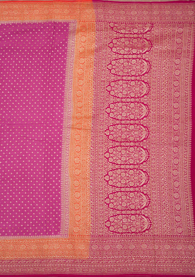 Onion Pink Zariwork Art Silk Saree