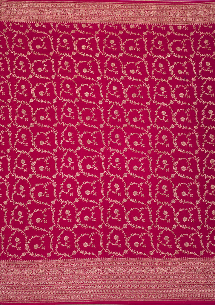 Onion Pink Zariwork Pure Silk Saree