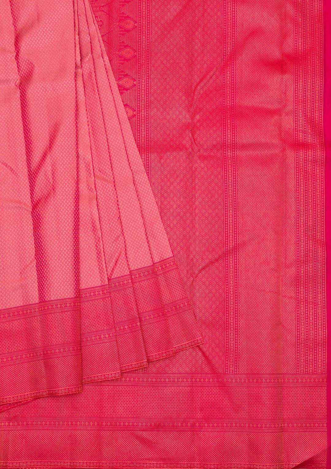 Onion Pink Zariwork Pure Silk Saree-Koskii