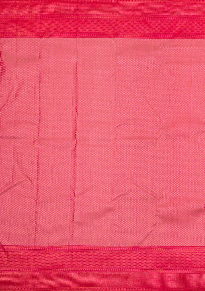 Onion Pink Zariwork Pure Silk Saree-Koskii