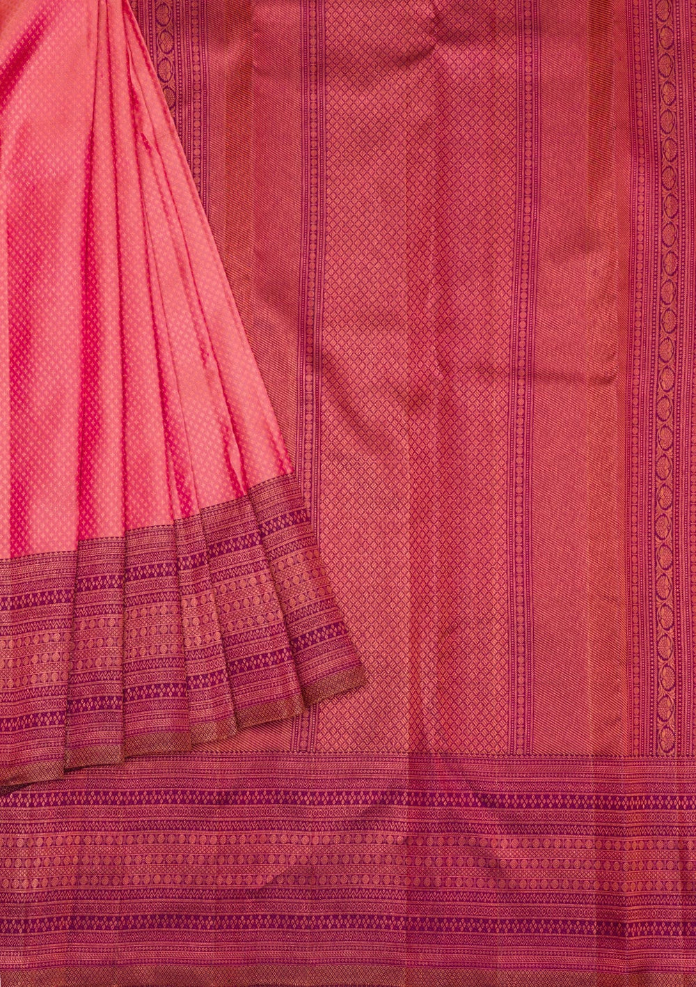 Onion Pink Zariwork Pure Silk Saree-Koskii
