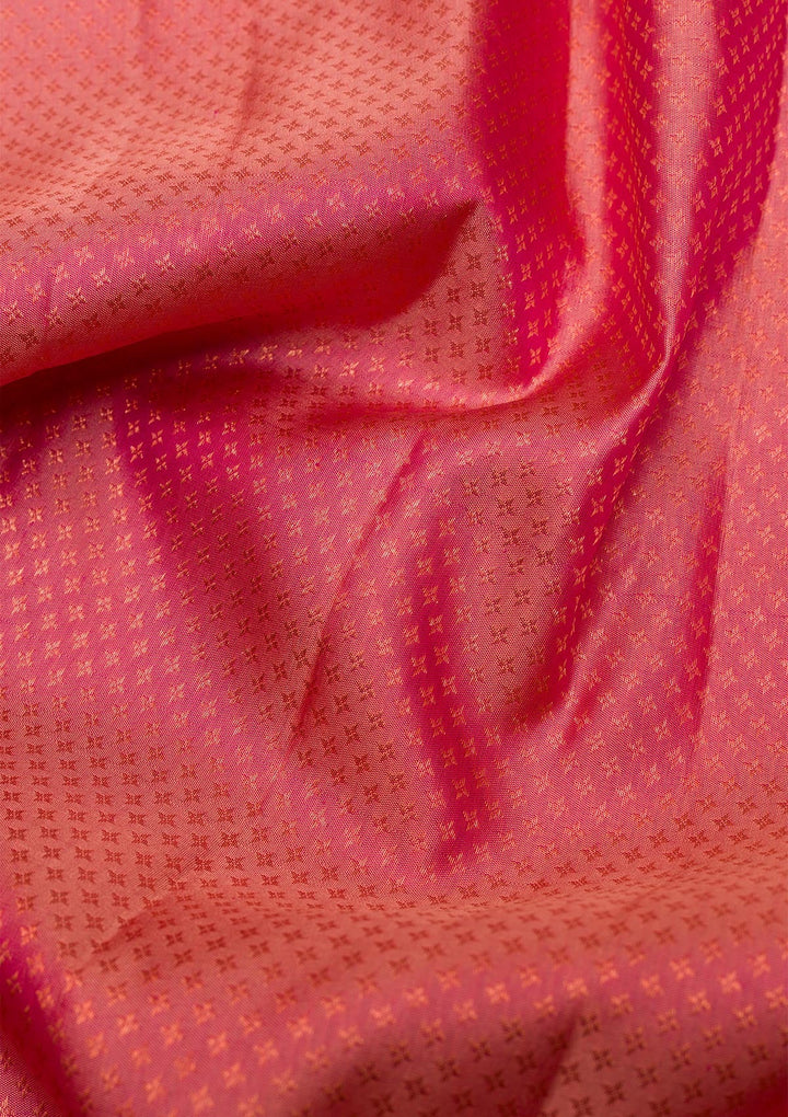 Onion Pink Zariwork Pure Silk Saree-Koskii