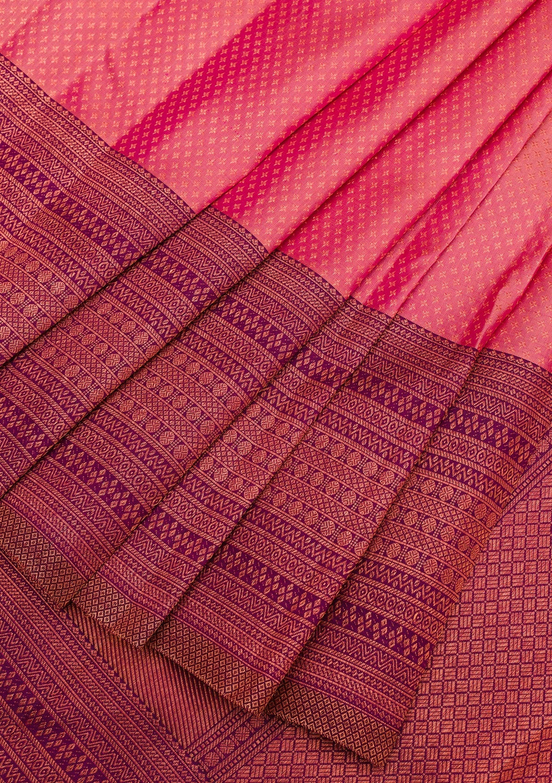 Onion Pink Zariwork Pure Silk Saree-Koskii