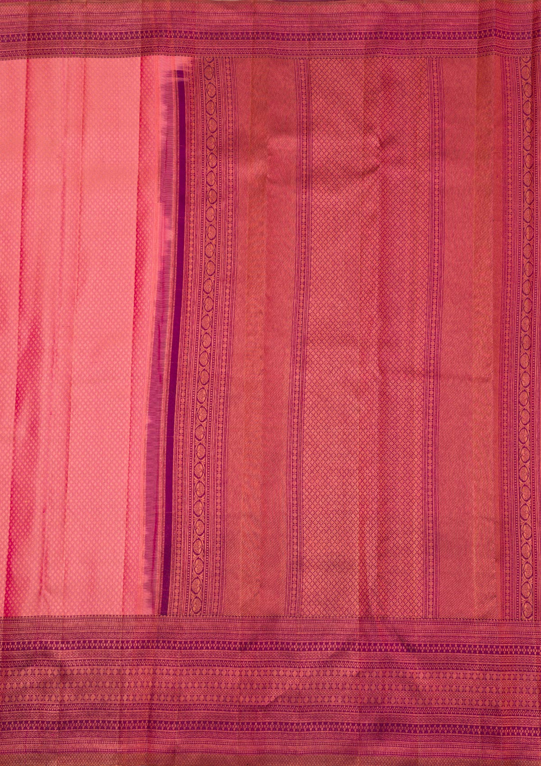 Onion Pink Zariwork Pure Silk Saree-Koskii