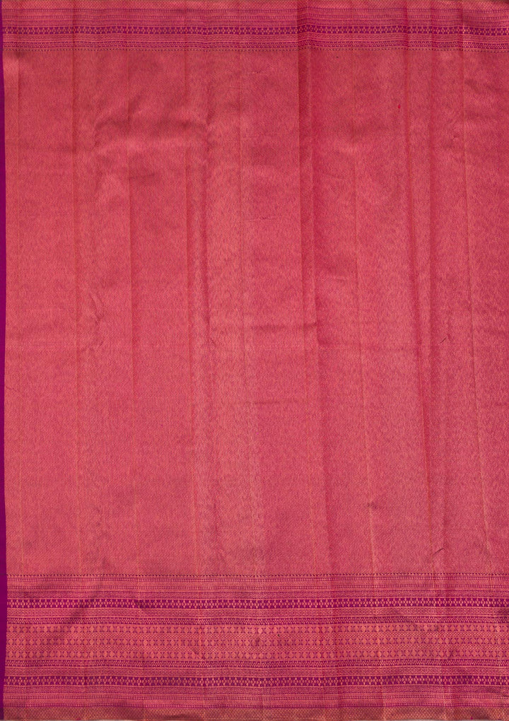 Onion Pink Zariwork Pure Silk Saree-Koskii