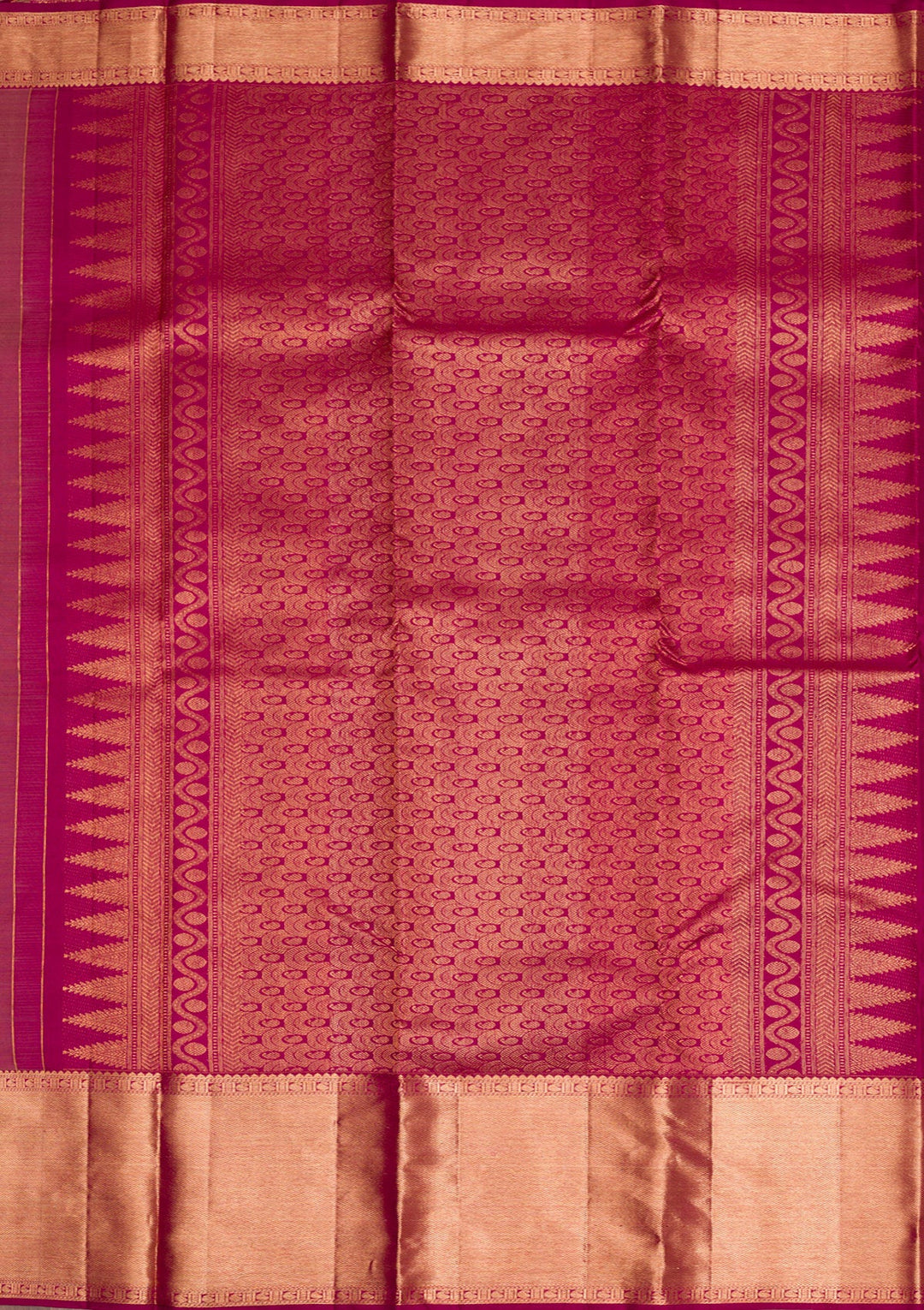 Onion Pink Gold Zariwork Pure Silk Saree - Koskii