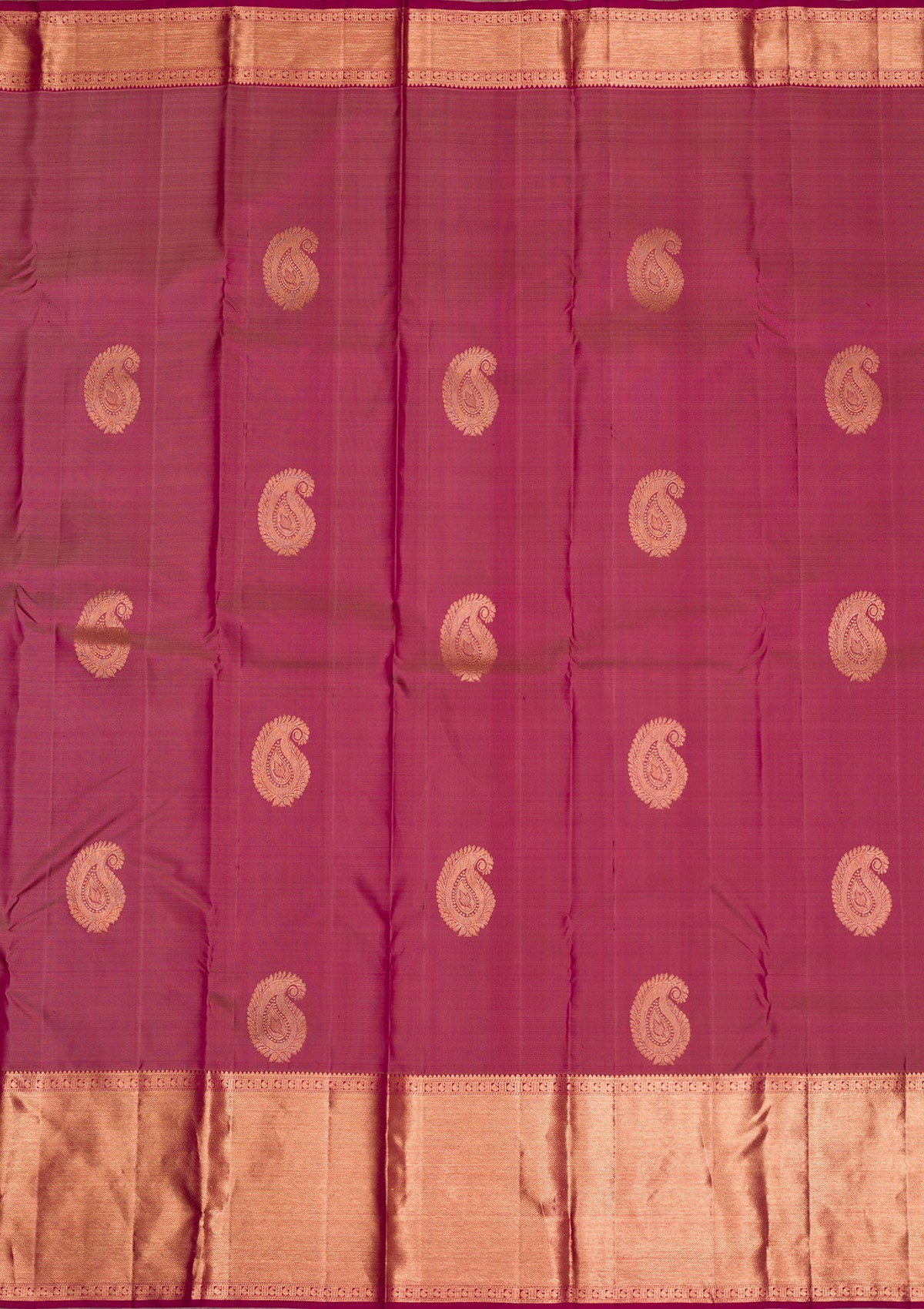 Onion Pink Gold Zariwork Pure Silk Saree - Koskii