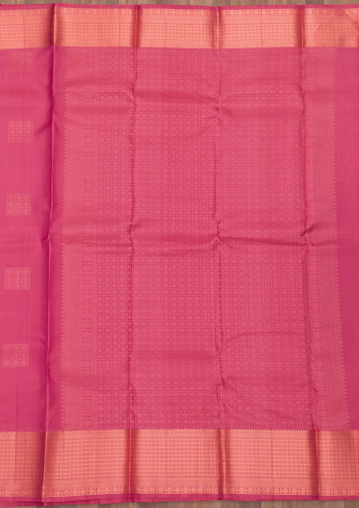 Onion Pink Zariwork Pure Silk Saree-Koskii