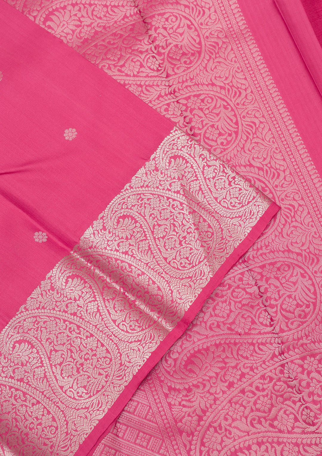 Onion Pink Zariwork Pure Silk Saree-Koskii