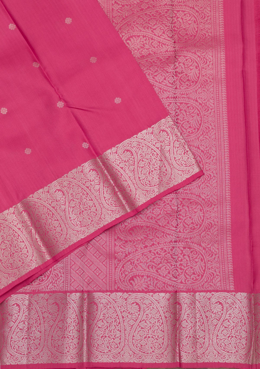Onion Pink Zariwork Pure Silk Saree-Koskii