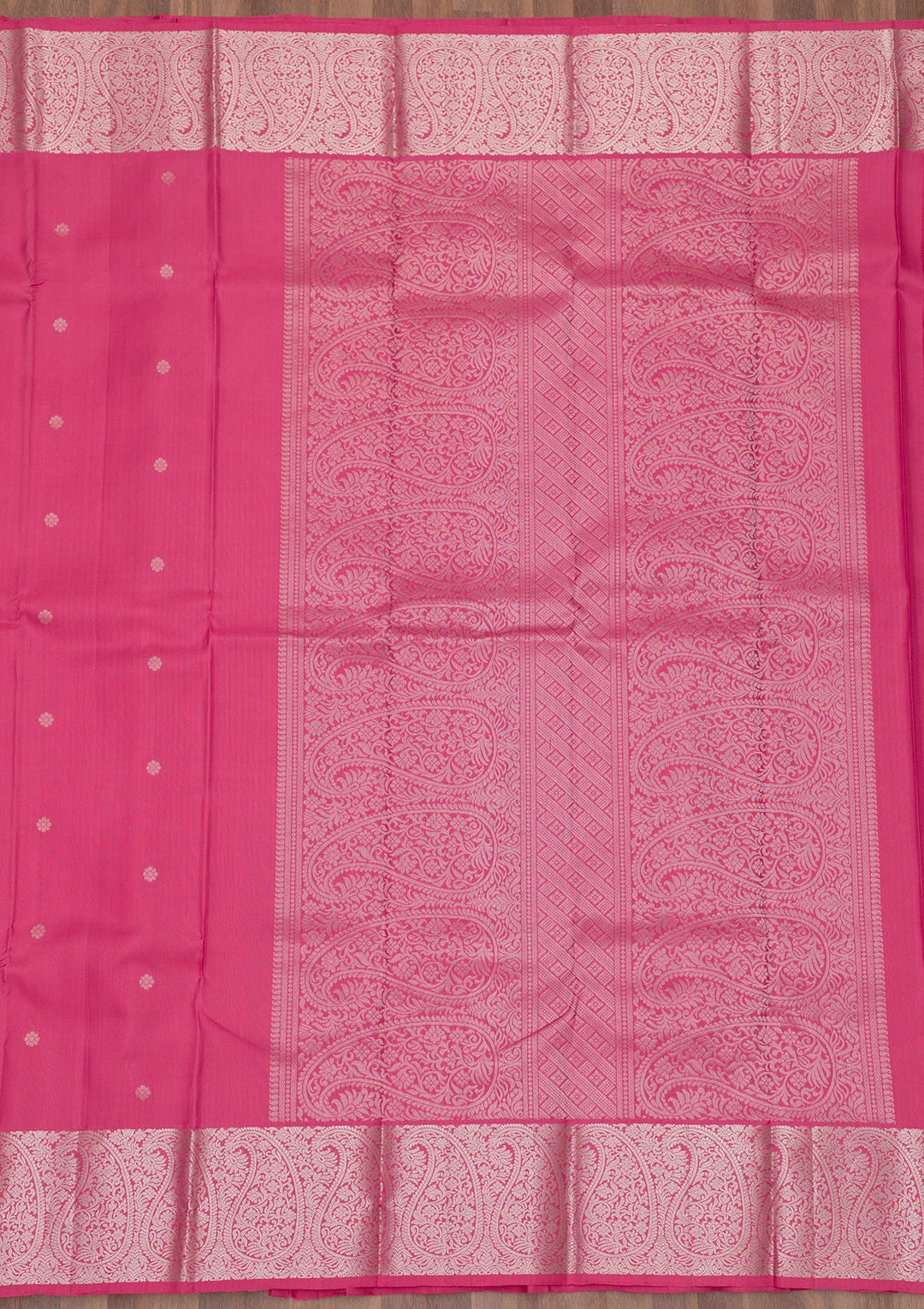 Onion Pink Zariwork Pure Silk Saree-Koskii