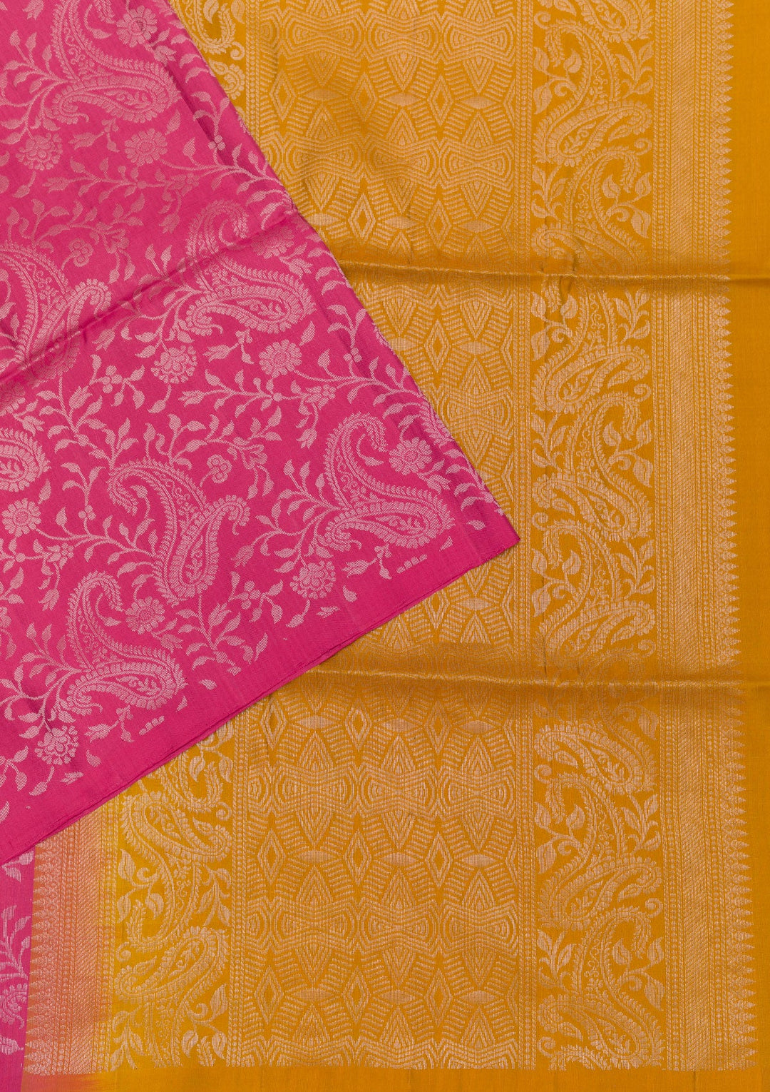 Onion Pink Zariwork Pure Silk Saree-Koskii