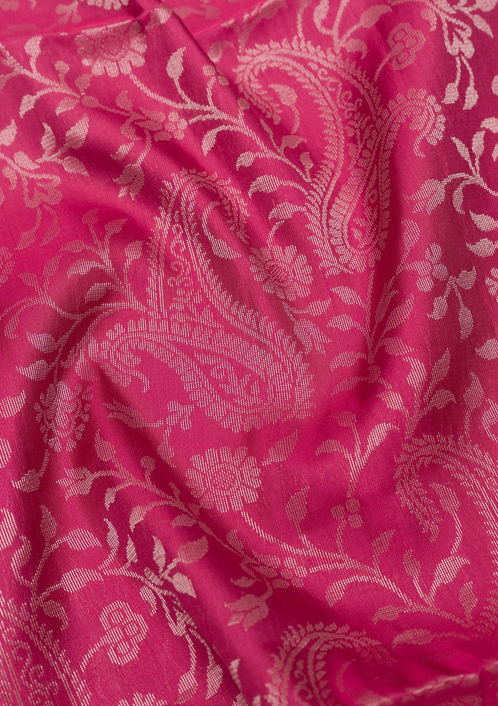 Onion Pink Zariwork Pure Silk Saree-Koskii