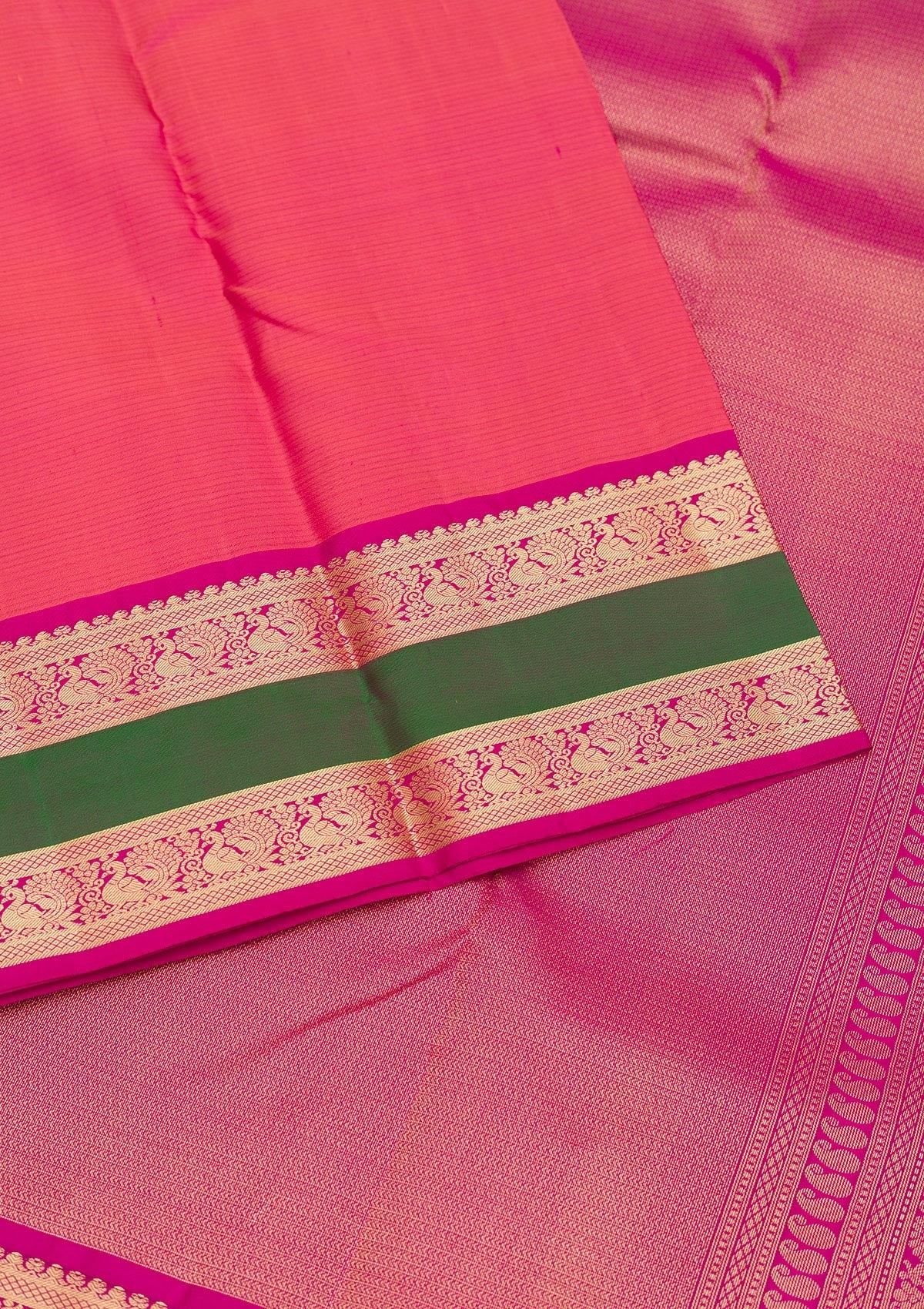 Onion Pink Zariwork Pure Silk Saree-Koskii