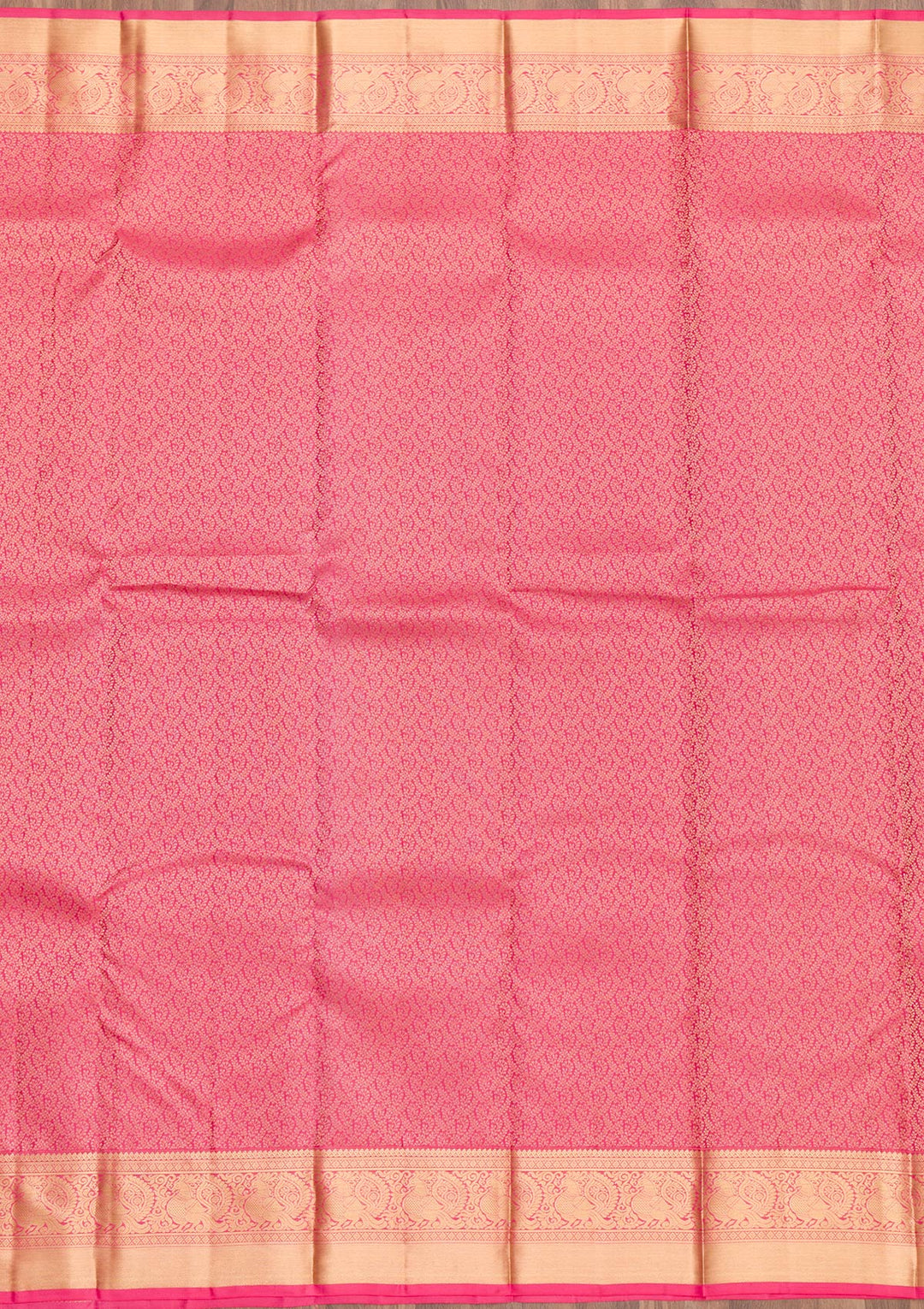 Onion Pink Zariwork Pure Silk Saree-Koskii