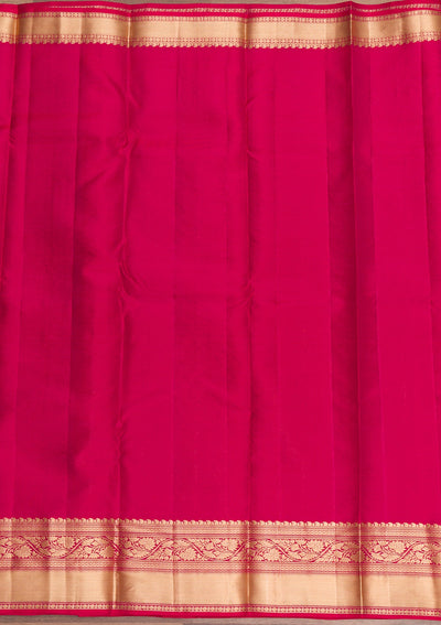 Onion Pink Zariwork Pure Silk Saree-Koskii