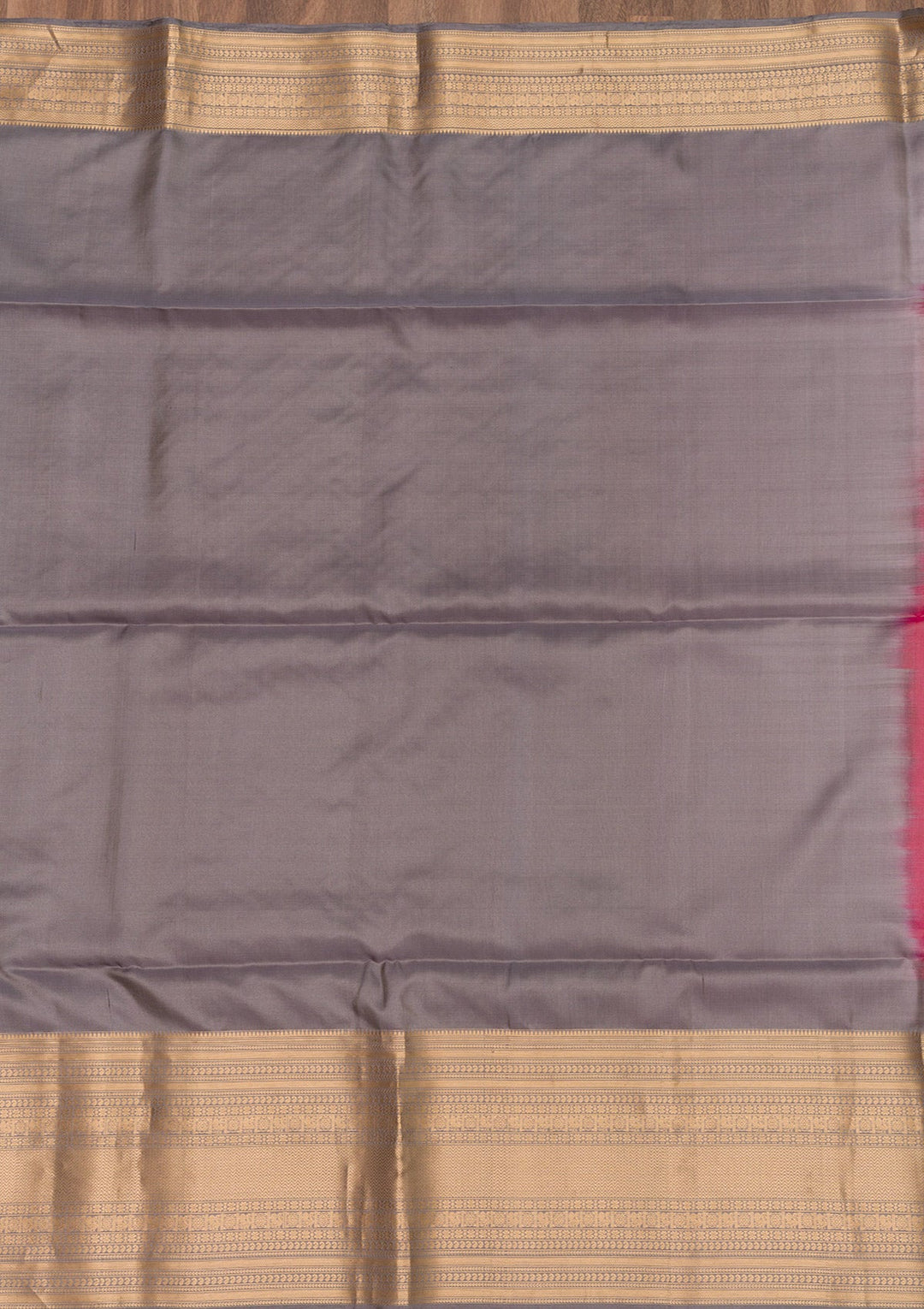 Onion Pink Zariwork Pure Silk Saree-Koskii