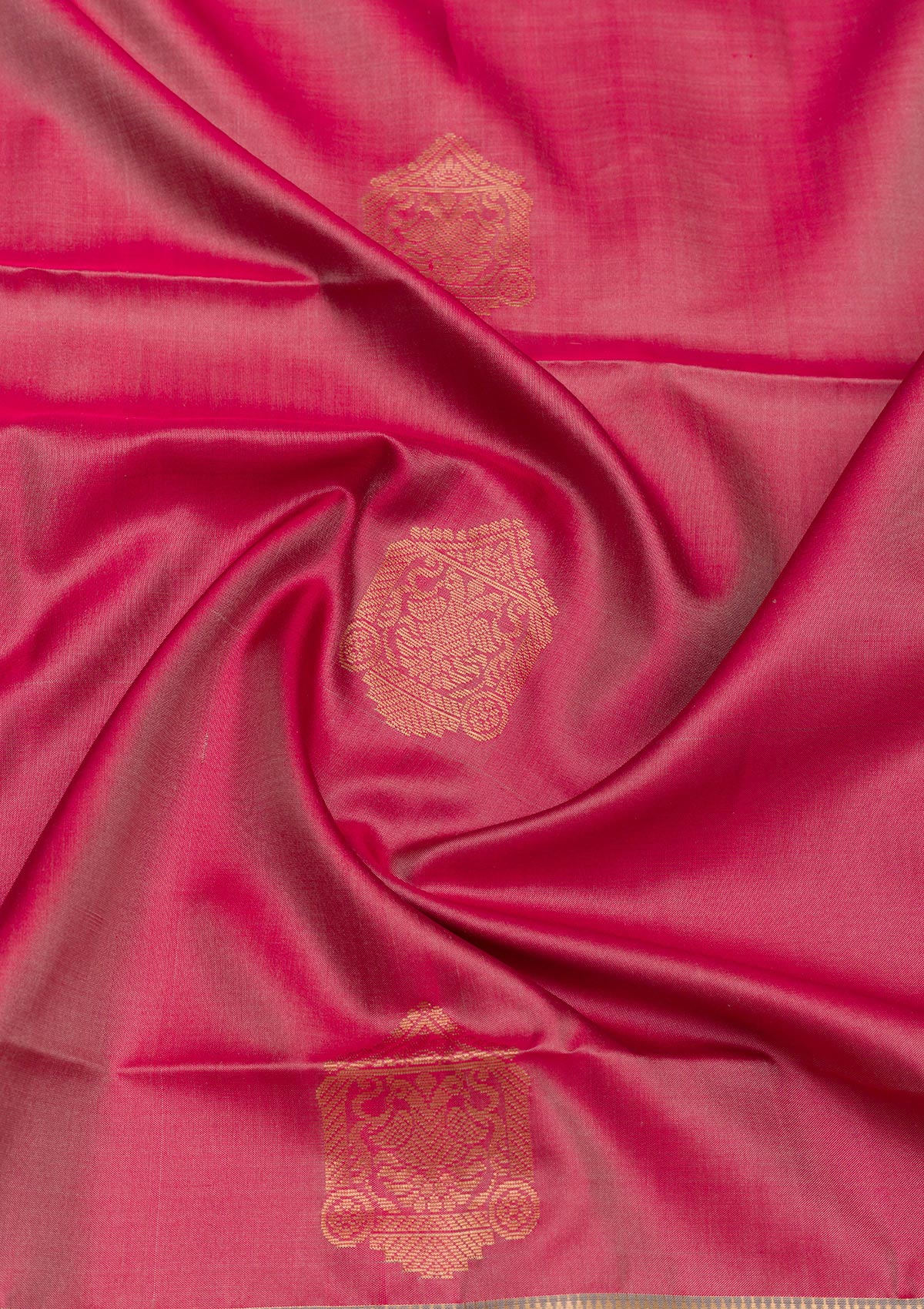 Onion Pink Zariwork Pure Silk Saree-Koskii