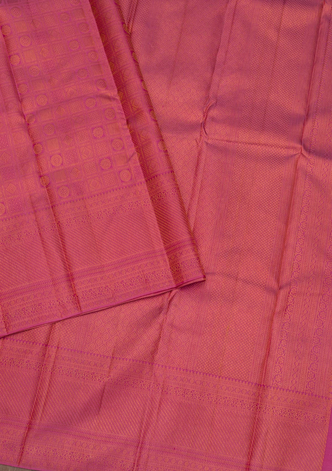 Onion Pink Zariwork Pure Silk Saree-Koskii