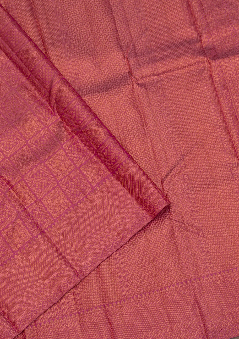 Onion Pink Zariwork Pure Silk Saree-Koskii