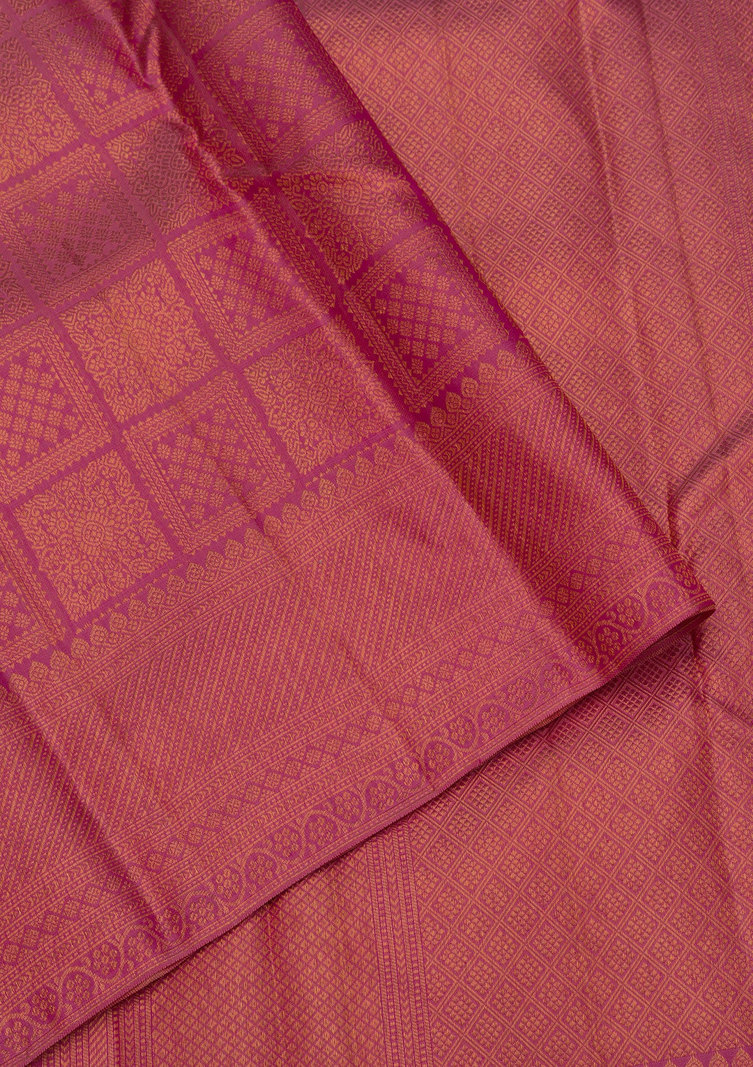 Onion Pink Zariwork Pure Silk Saree-Koskii