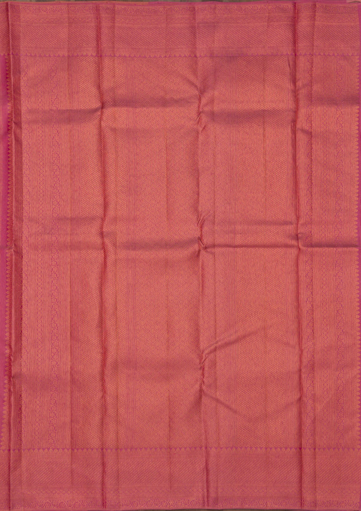 Onion Pink Zariwork Pure Silk Saree-Koskii