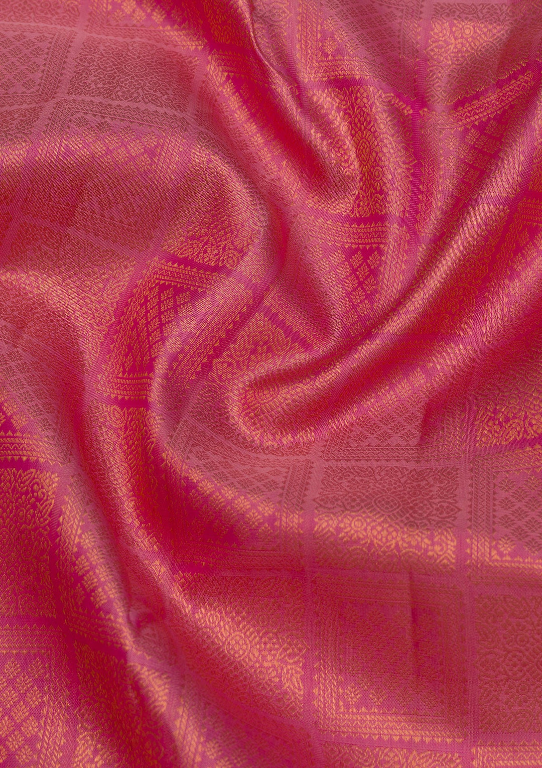 Onion Pink Zariwork Pure Silk Saree-Koskii