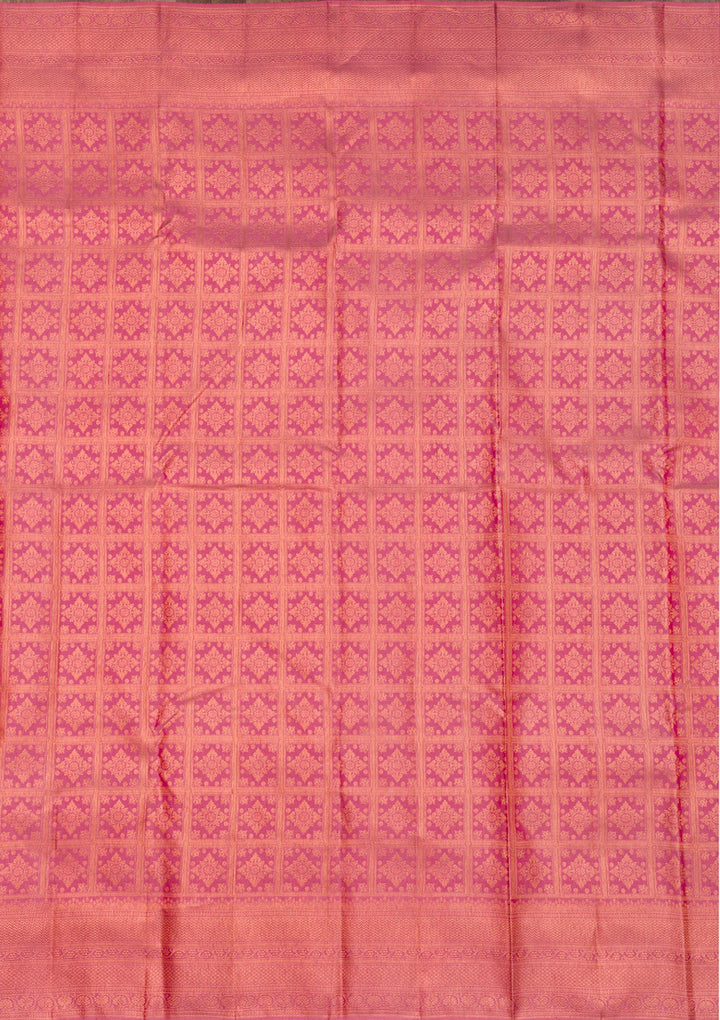 Onion Pink Zariwork Pure Silk Saree-Koskii