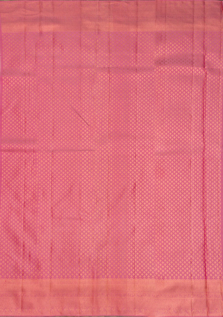 Onion Pink Zariwork Pure Silk Saree-Koskii