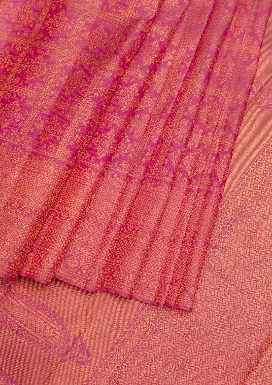 Onion Pink Zariwork Pure Silk Saree-Koskii