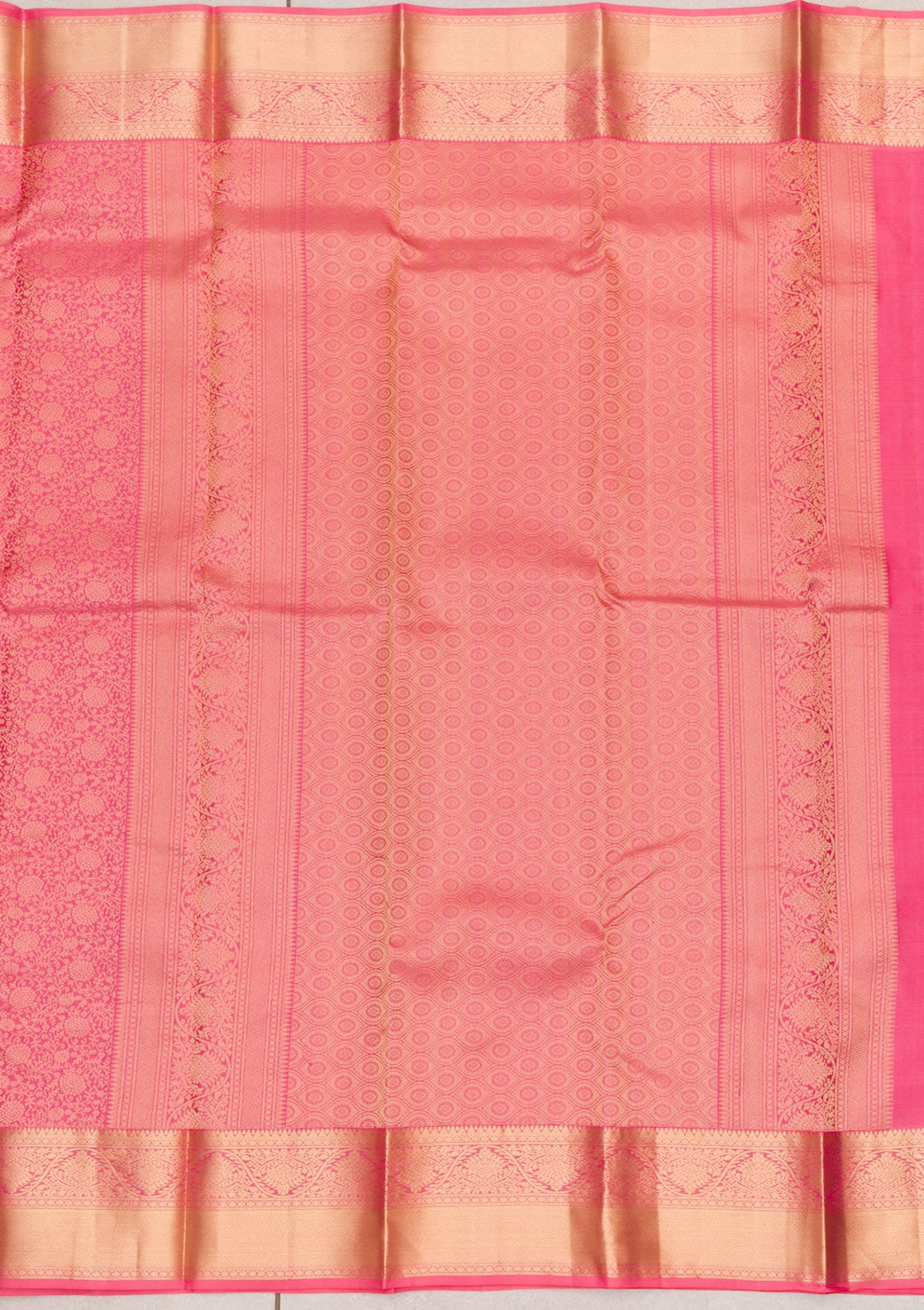 Onion Pink Zariwork Pure Silk Saree-Koskii