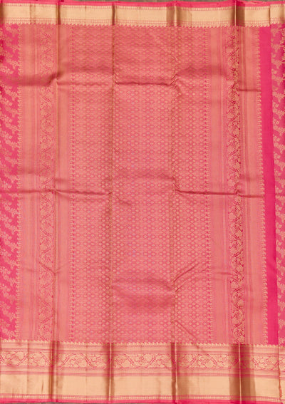 Onion Pink Zariwork Pure Silk Saree-Koskii