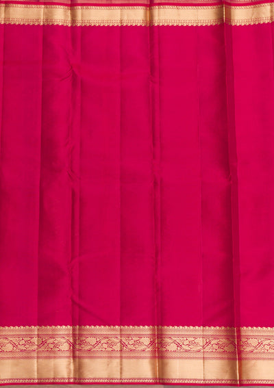 Onion Pink Zariwork Pure Silk Saree-Koskii