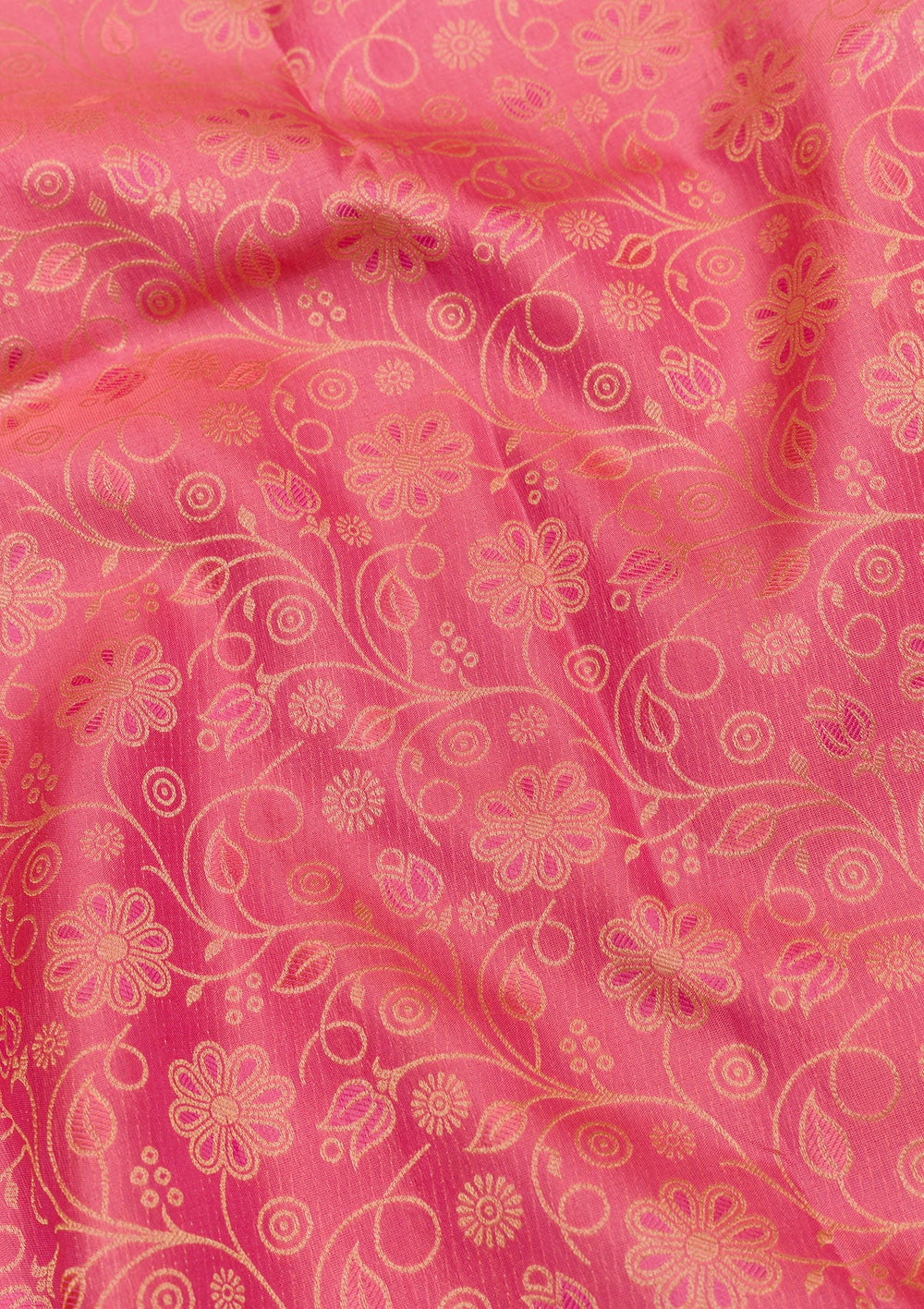 Onion Pink Zariwork Pure Silk Saree-Koskii