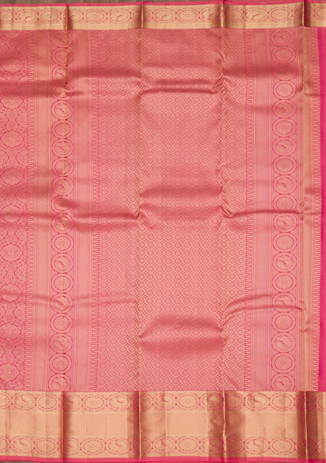 Onion Pink Zariwork Pure Silk Saree-Koskii