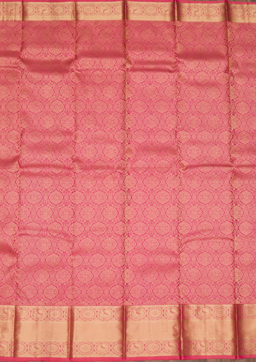 Onion Pink Zariwork Pure Silk Saree-Koskii