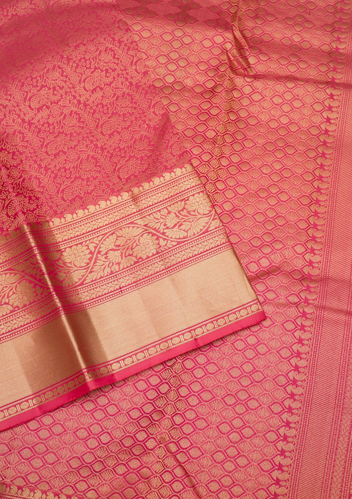 Onion Pink Zariwork Pure Silk Saree-Koskii