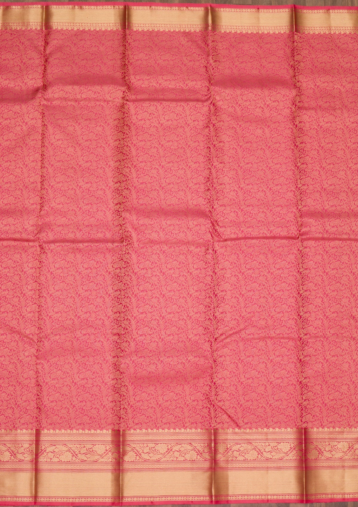 Onion Pink Zariwork Pure Silk Saree-Koskii