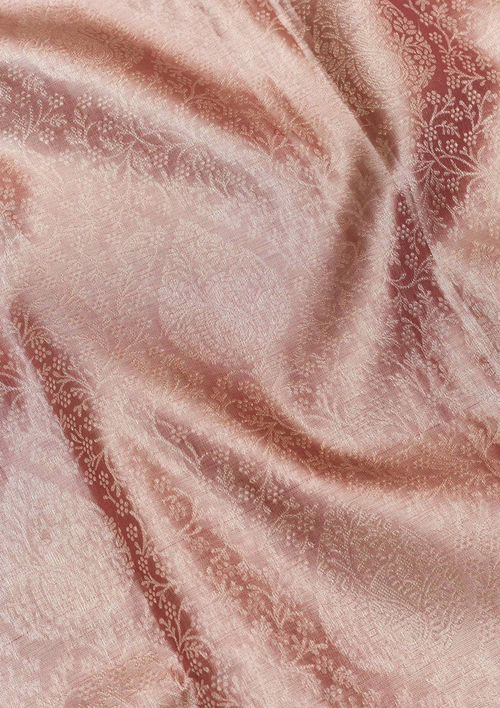 Onion Pink Zariwork Pure Silk Saree-Koskii